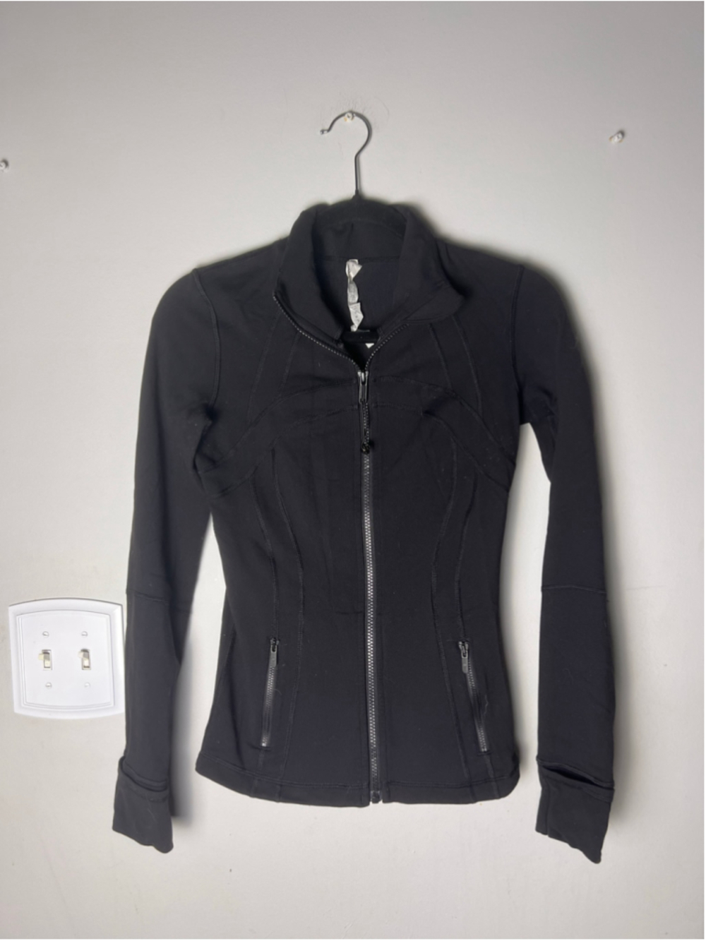 Lululemon Define Jacket 4 Black Luon Full Zip Pilates Yoga Running Athleisure